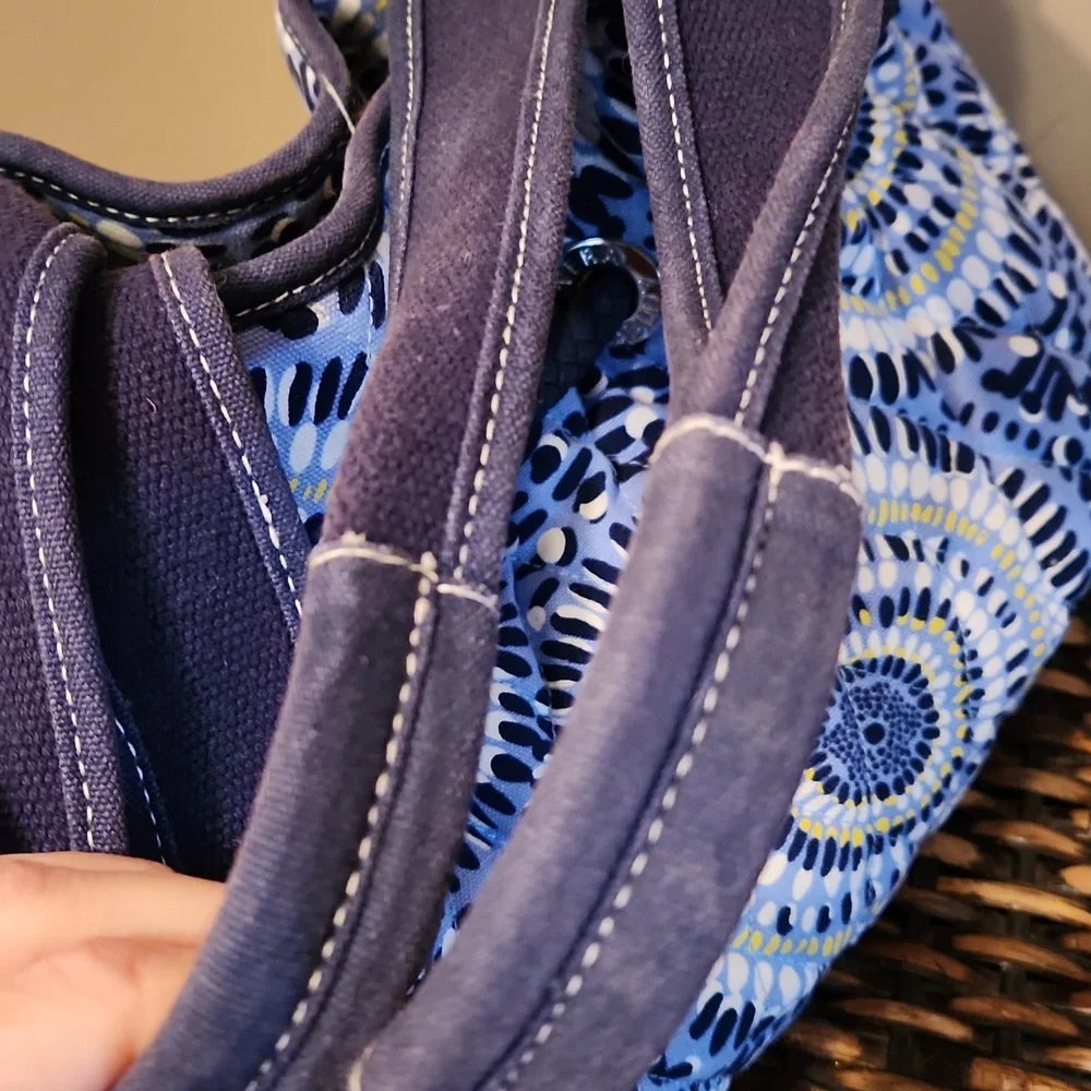 Vera Bradley Blue & White Shoulder Purse - Picture 8 of 10